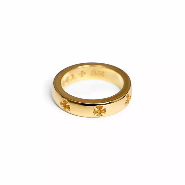 authentic ch plus band ring - premium designer jewelry front view
