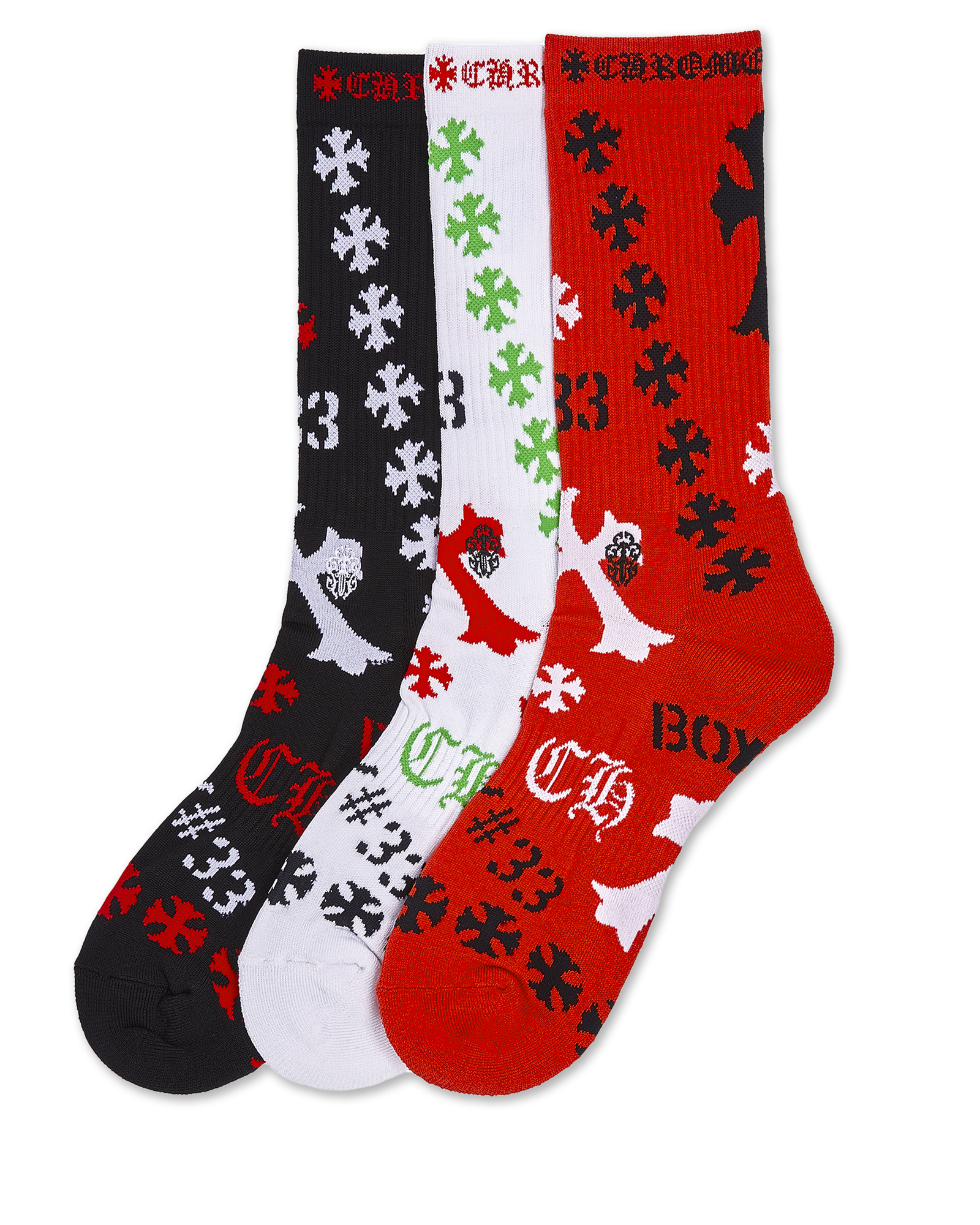 authentic stencil socks - premium designer jewelry front view