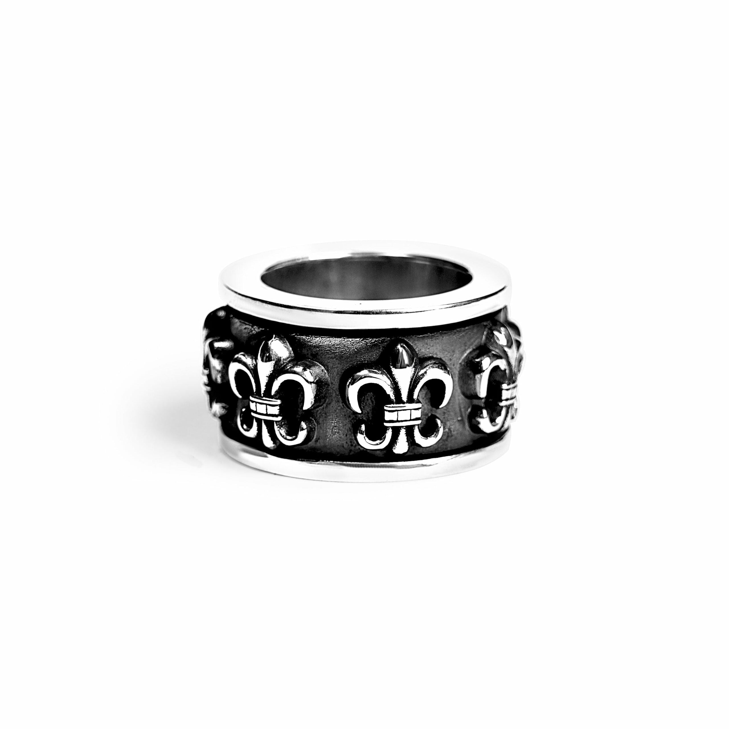authentic bs fleur spinner ring - premium designer jewelry front view