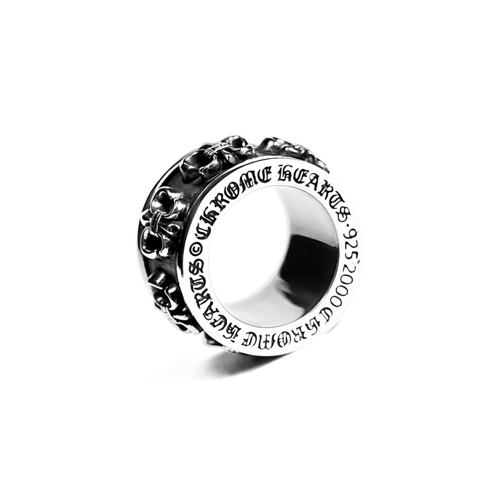 authentic bs fleur spinner ring - premium designer jewelry front view