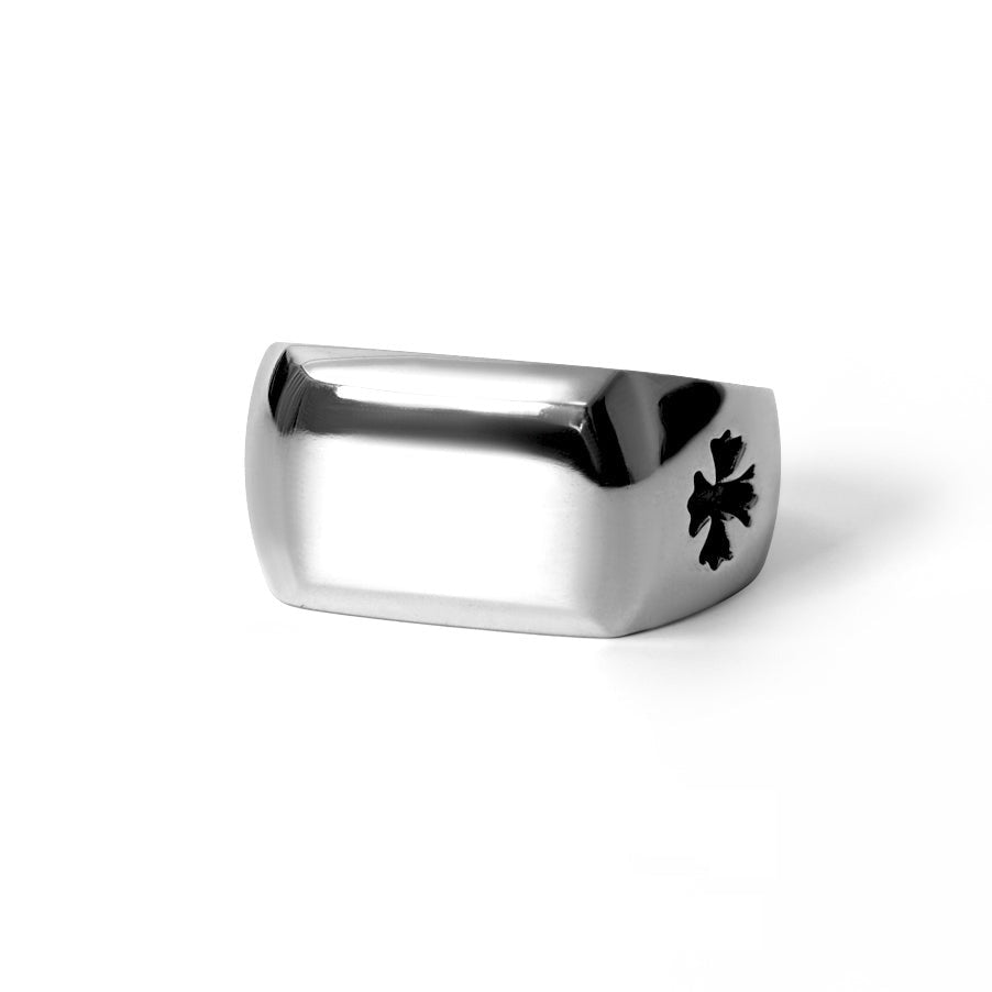authentic big pj cross ring - premium designer jewelry front view