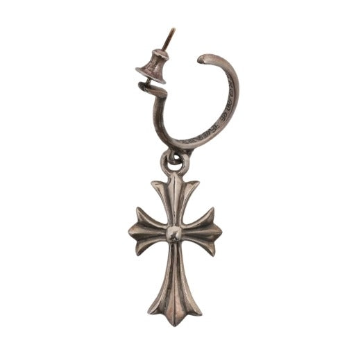 authentic ch cross drop hoop earring - premium designer jewelry front view