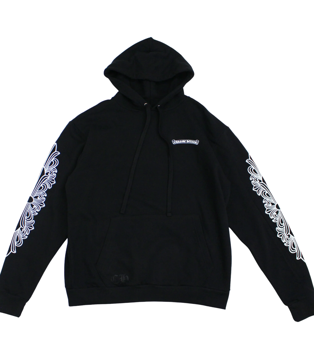 authentic chrome hearts eye chart pink dagger pullover hoodie - premium designer jewelry front view