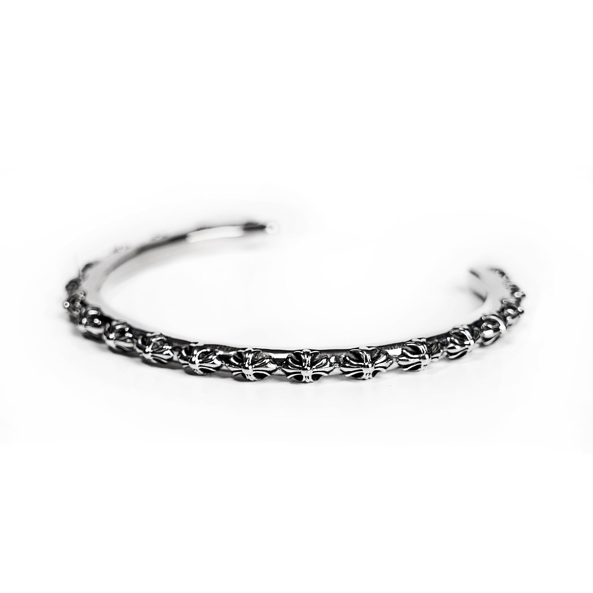 authentic ch plus hoop bangle - premium designer jewelry front view