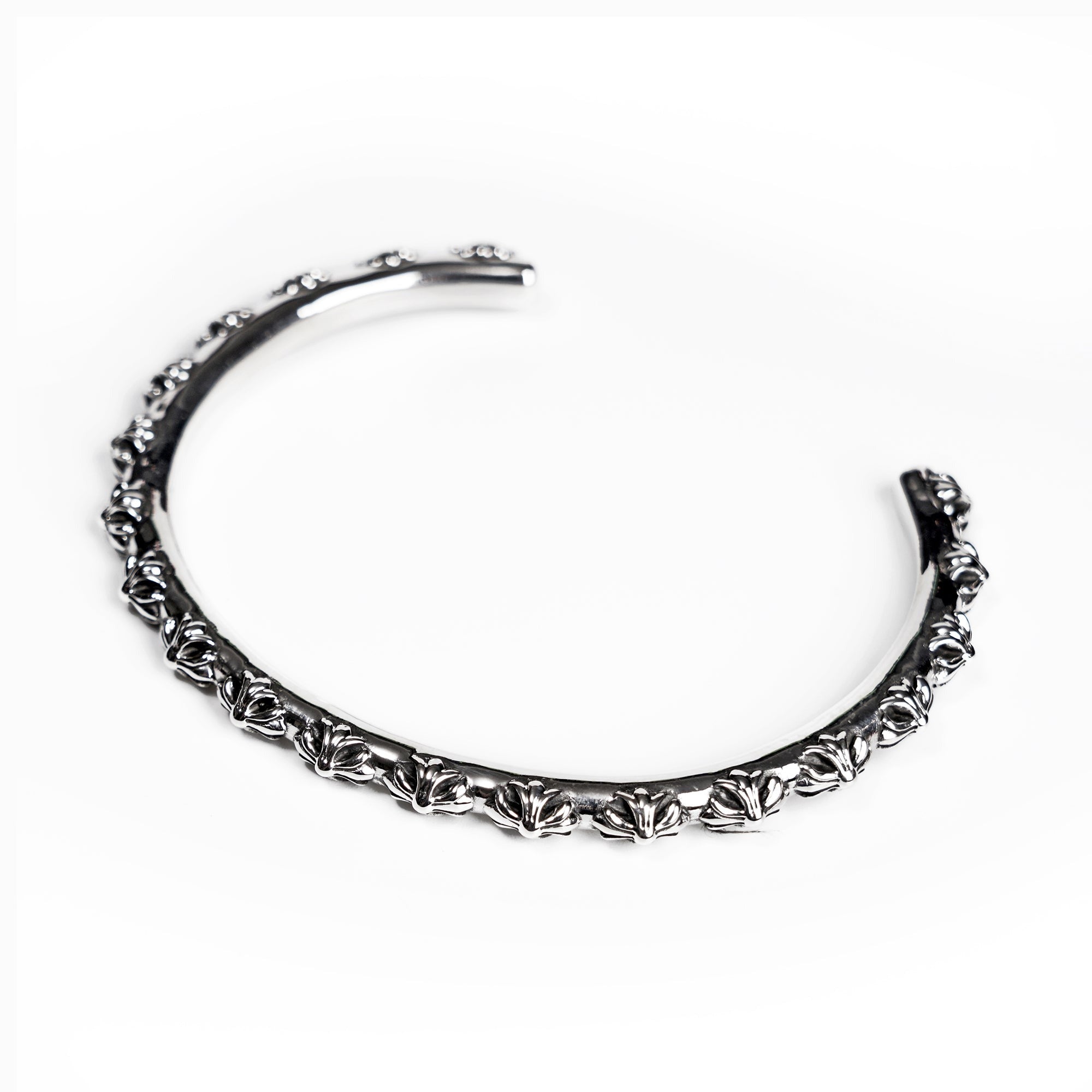 authentic ch plus hoop bangle - premium designer jewelry front view