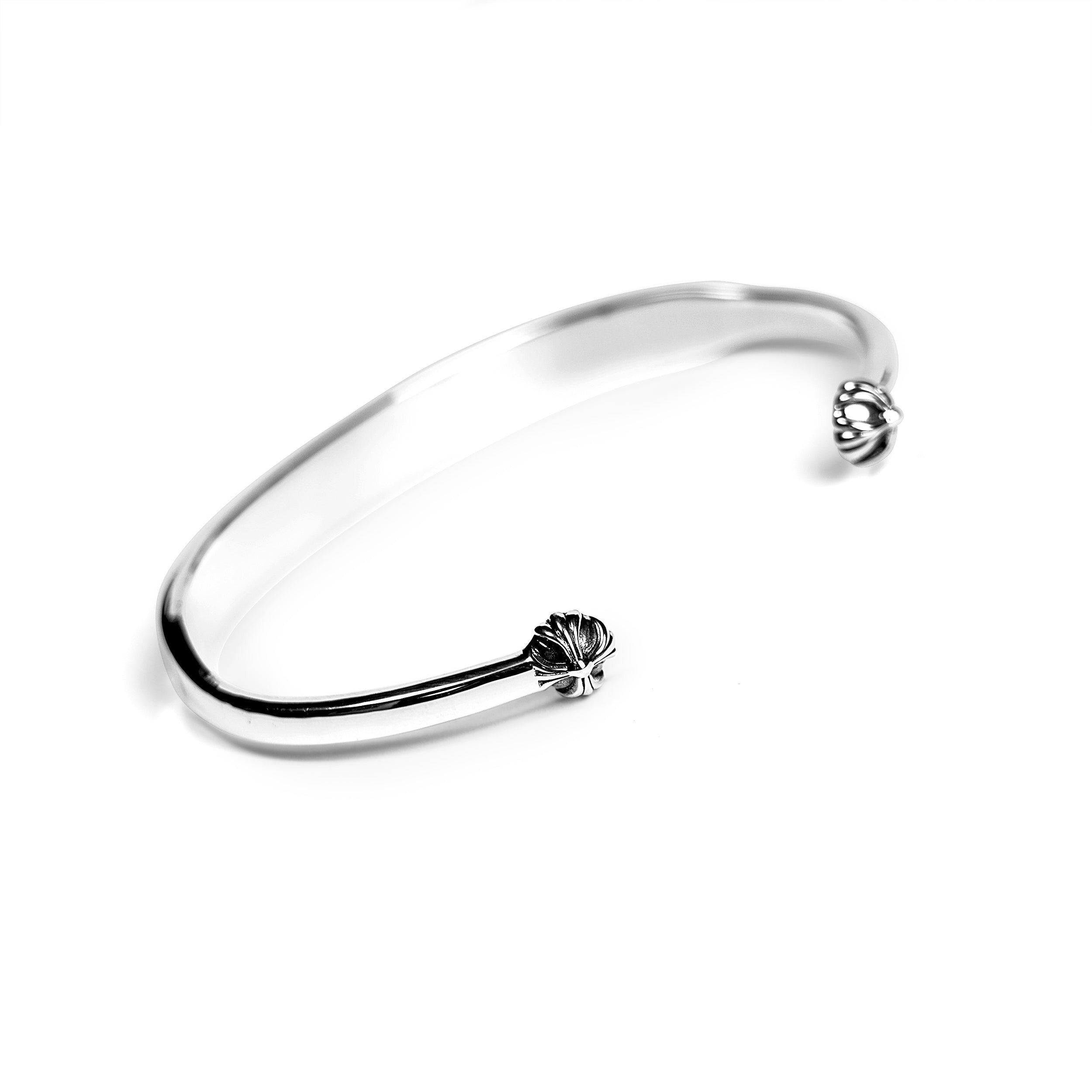 authentic ch plus logo flat cuff - premium designer jewelry front view