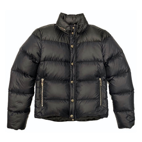 authentic chrome hearts down jackets black - premium designer jewelry front view