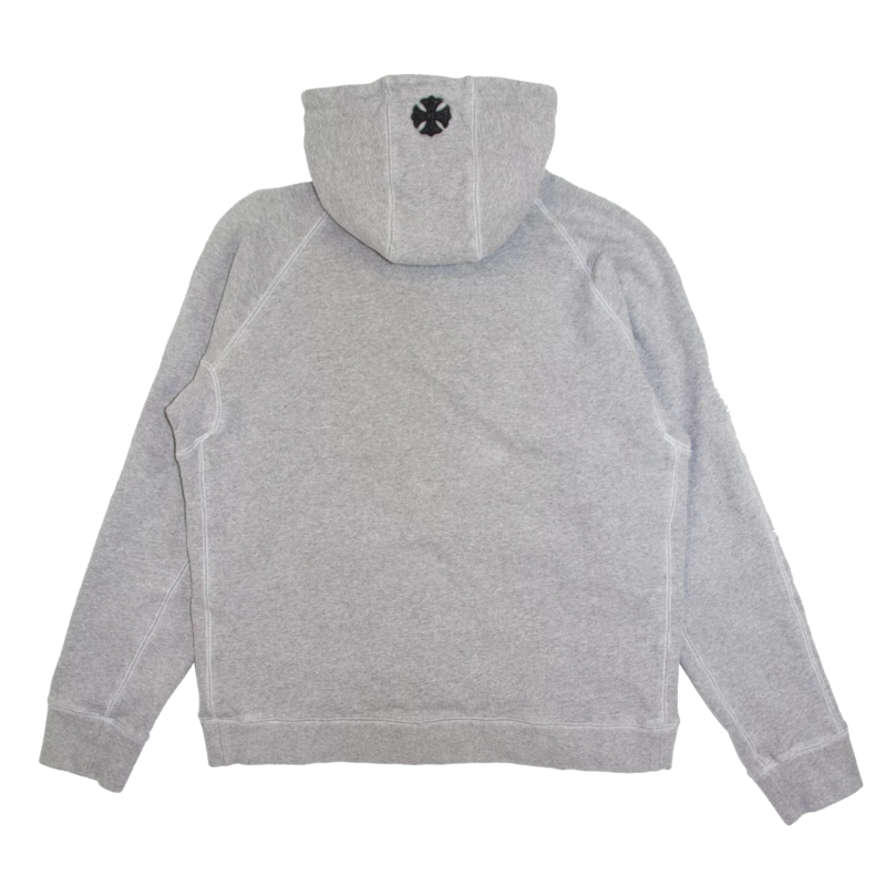 authentic leather patch fuck you hoodie - premium designer jewelry front view