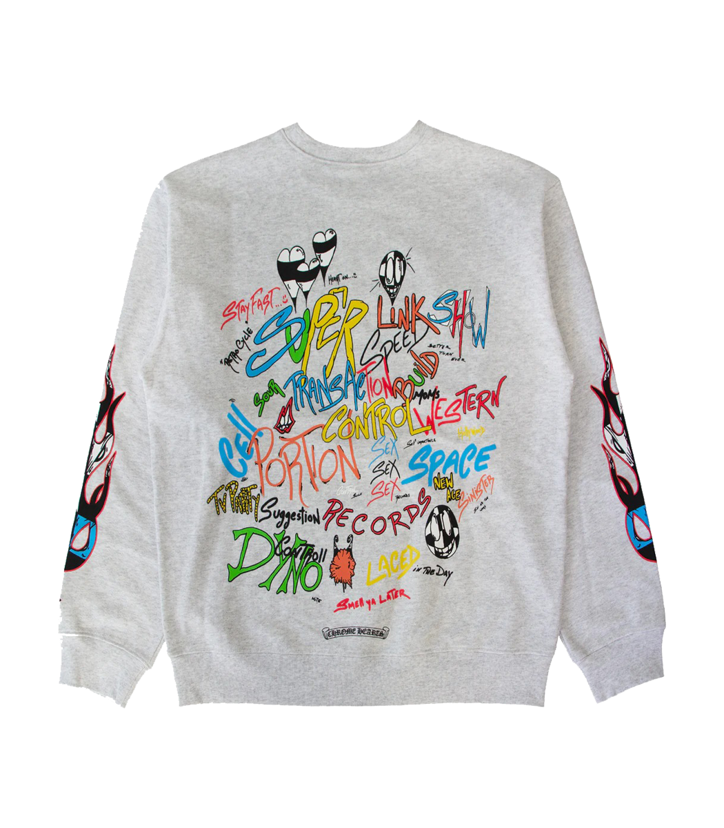 authentic ch matty boy brain wave crewneck - premium designer jewelry front view