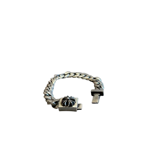 authentic chrome hearts cuban bracelet - premium designer jewelry front view