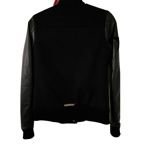 authentic ch varsity chrome hearts jacket - premium designer jewelry front view