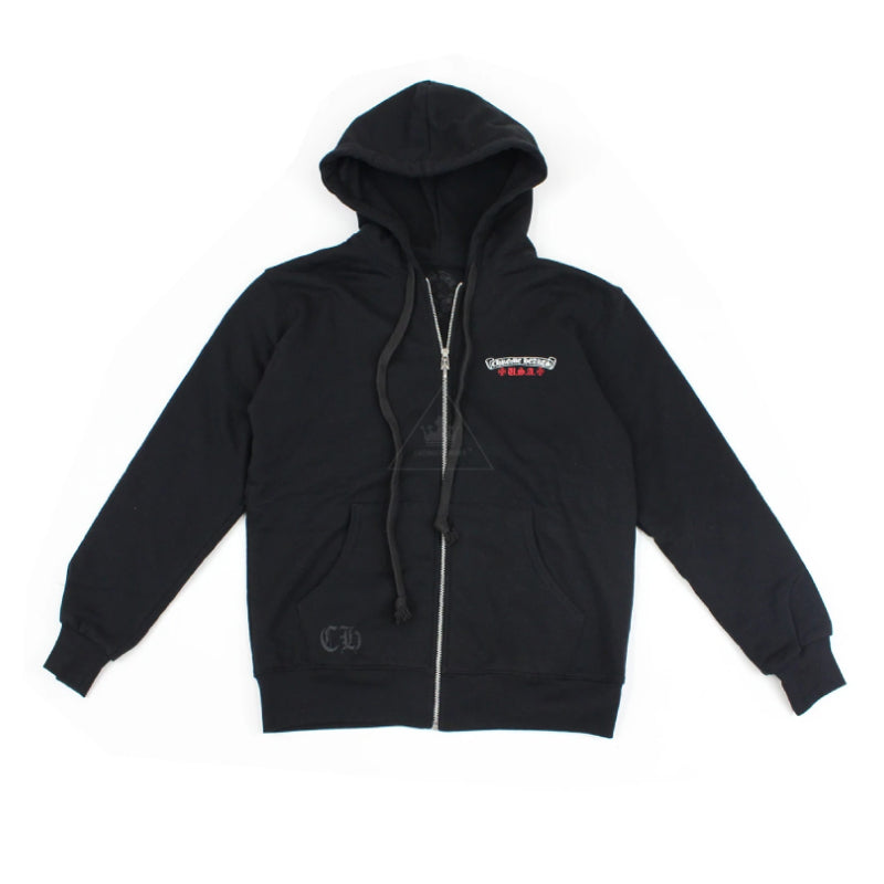 authentic chrome hearts american flag hoodie - premium designer jewelry front view