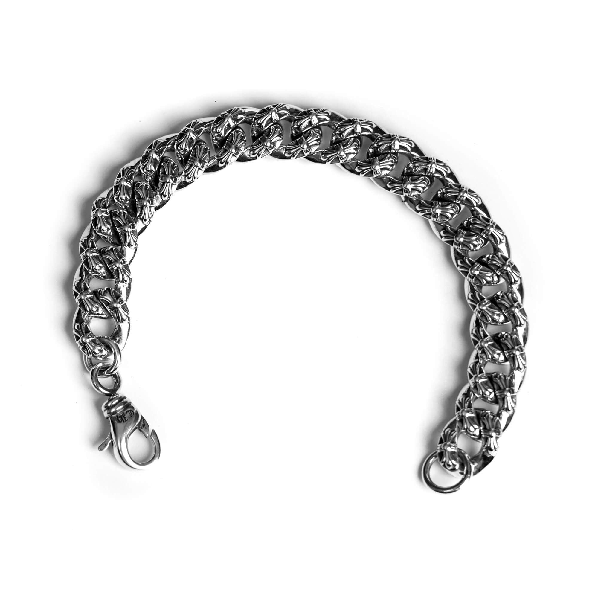 authentic chrome hearts babyfat fancy chain clip bracelet - premium designer jewelry front view