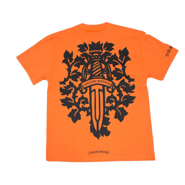 authentic chrome hearts boost t-shirt – orange - premium designer jewelry front view