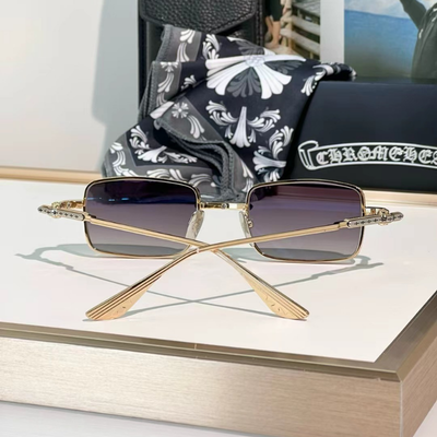 authentic chrome hearts buckle rider sunglasses - premium designer jewelry front view
