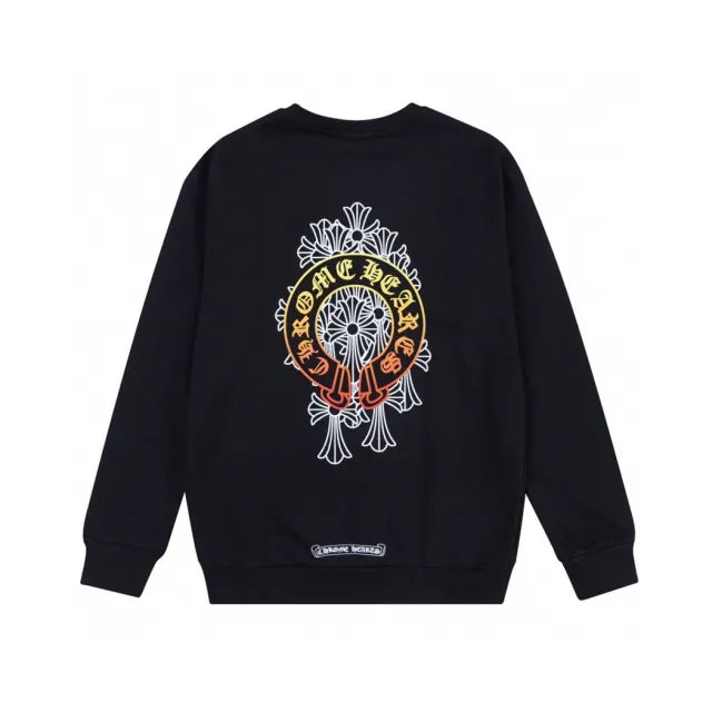 authentic chrome hearts colorful logo sweatshirt - premium designer jewelry front view