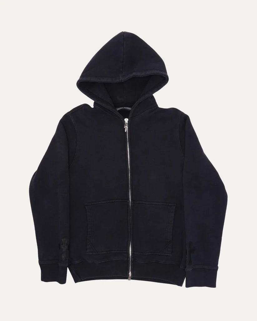 Chrome Hearts Cross Patch Zip Up Hoodie - Chrome Hearts