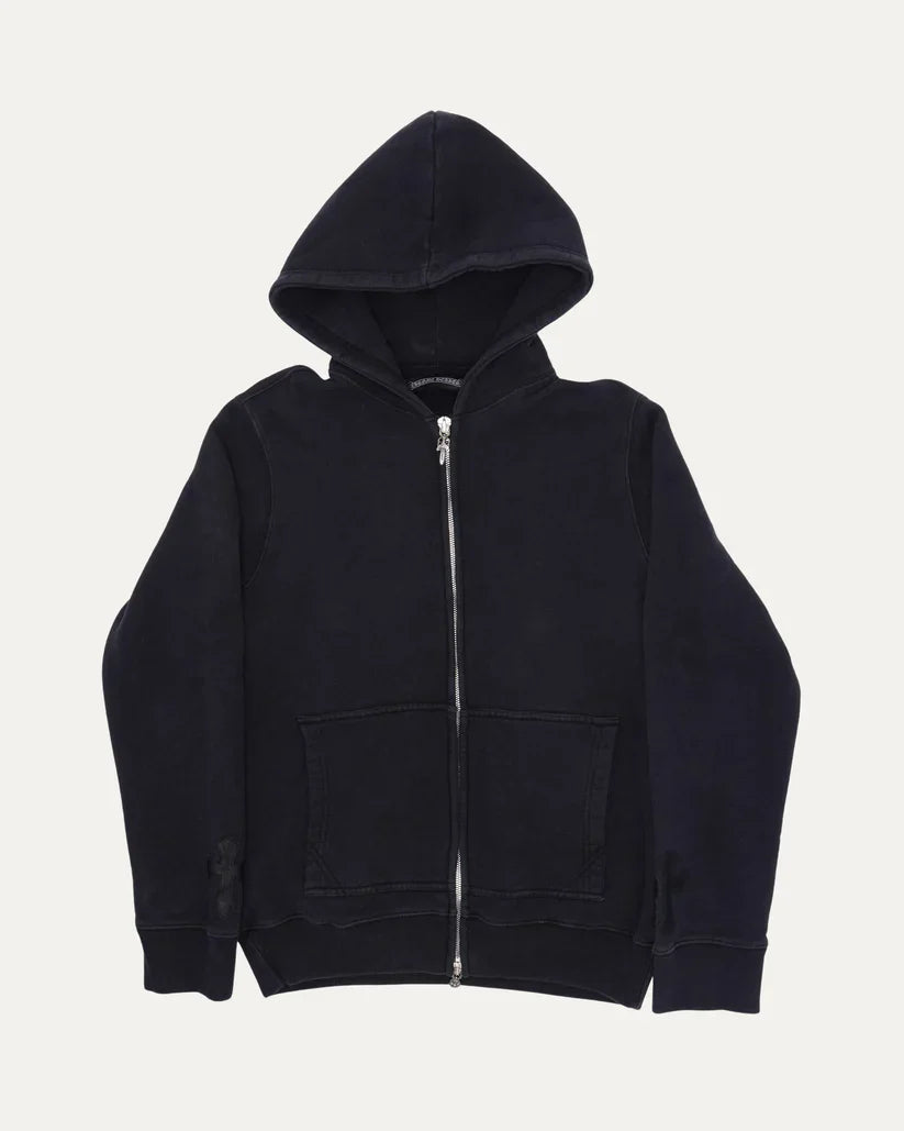 Chrome Hearts Cross Patch Zip Up Hoodie - Chrome Hearts