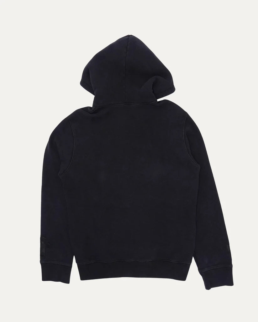 authentic chrome hearts cross patch zip up hoodie - premium designer jewelry front view