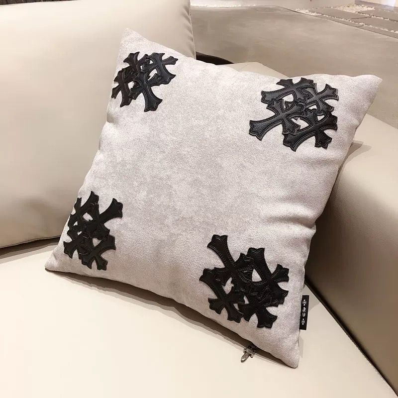 authentic chrome hearts cross pillow - premium designer jewelry front view