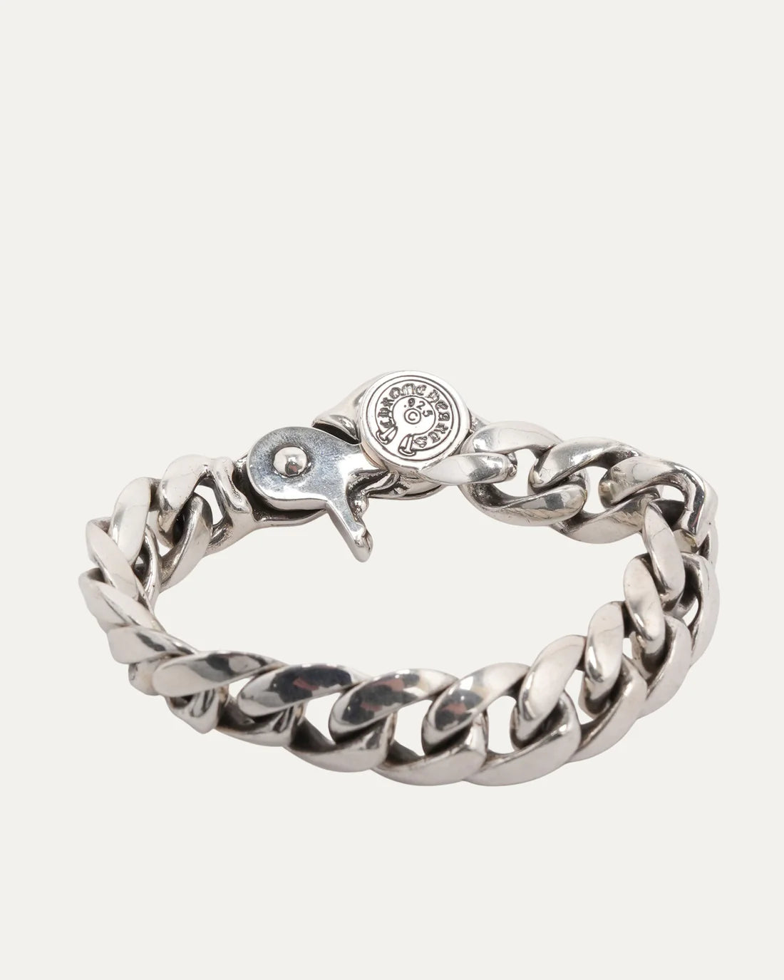authentic chrome hearts cuban link bracelet - premium designer jewelry front view