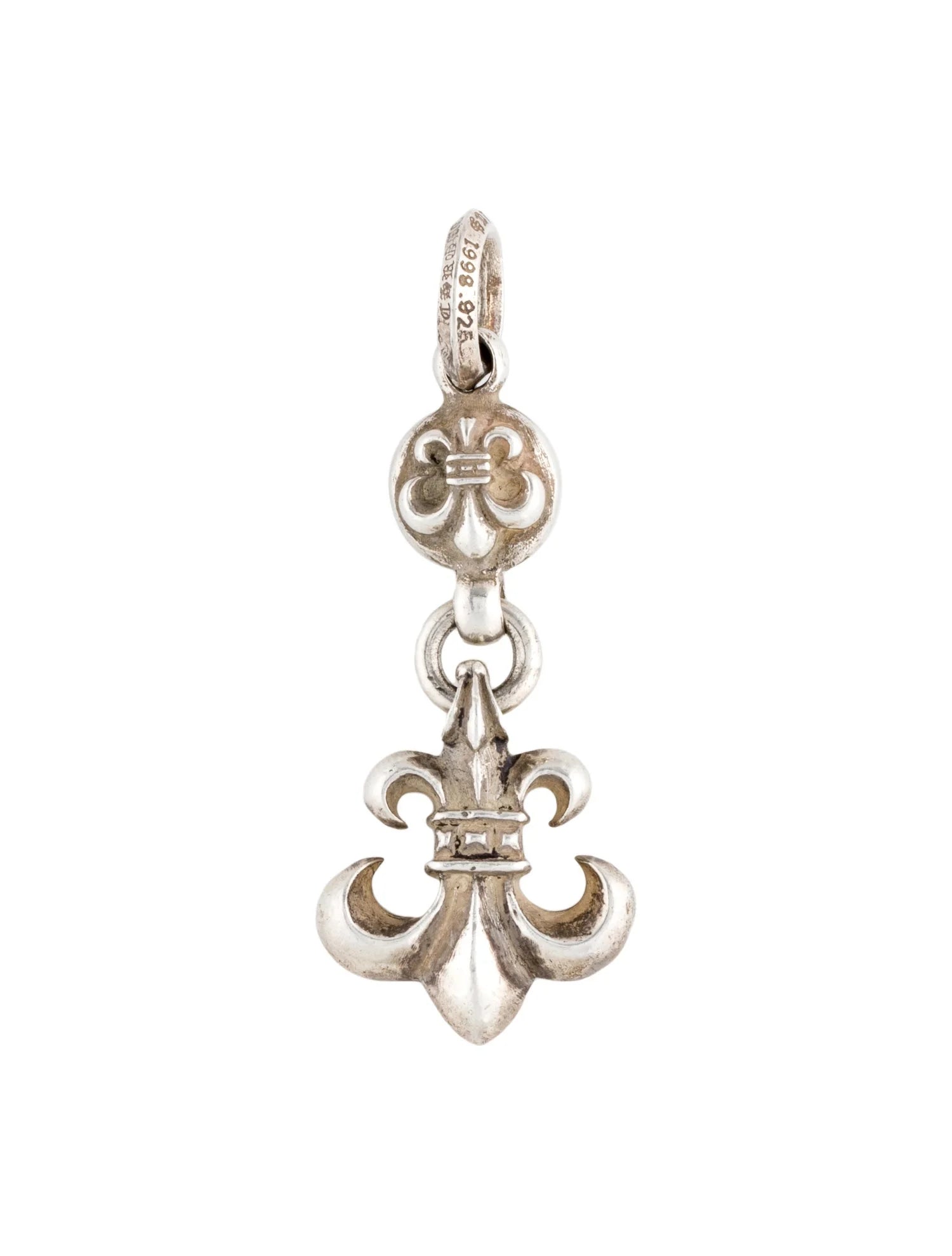 authentic chrome hearts fleur de lis necklace - premium designer jewelry front view