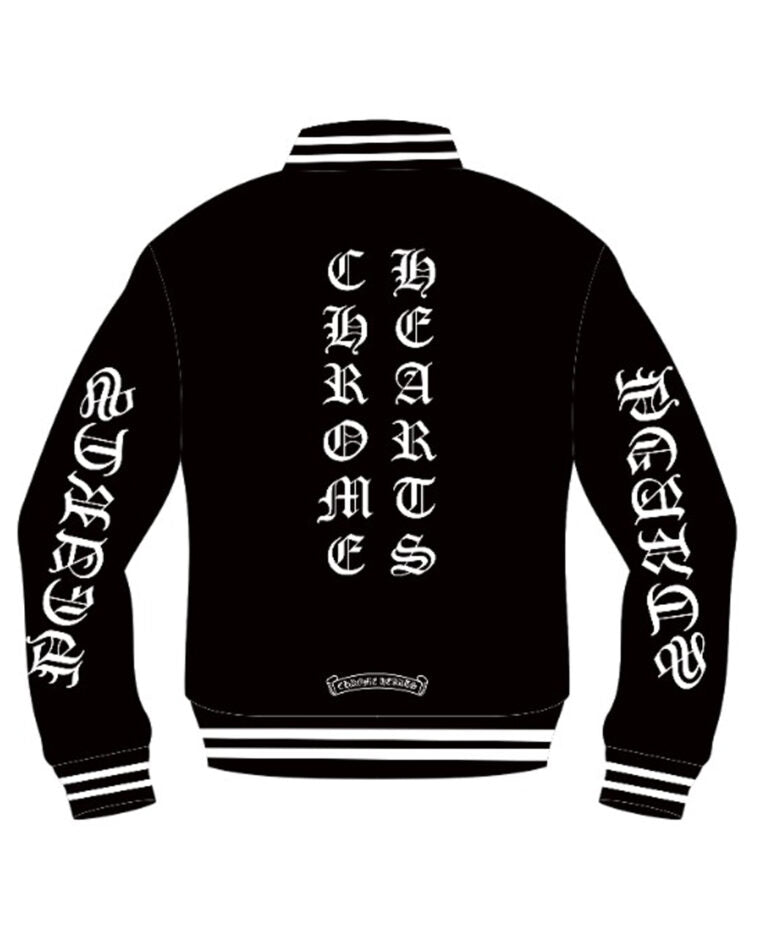 authentic chrome hearts foti jarvis block zip jacket black - premium designer jewelry front view