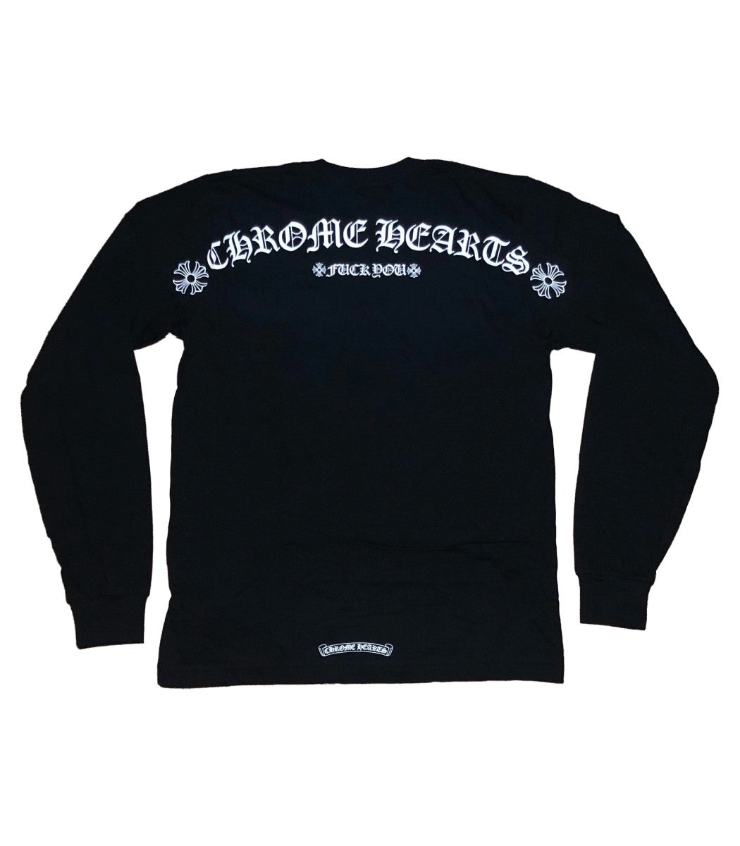 authentic chrome hearts fuck you long sleeve - premium designer jewelry front view