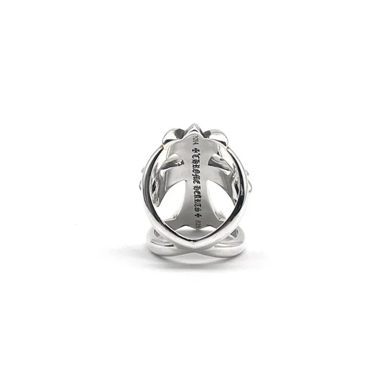 authentic chrome hearts infinity ring - premium designer jewelry front view