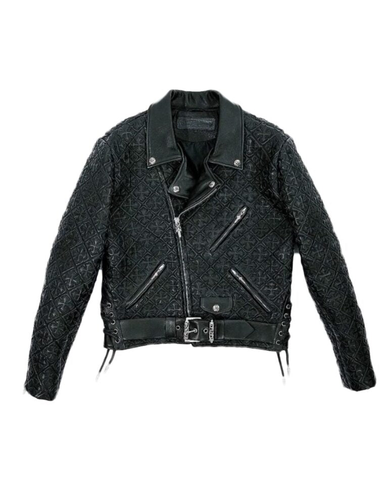 authentic chrome hearts jj dean mathematical jacket - premium designer jewelry front view