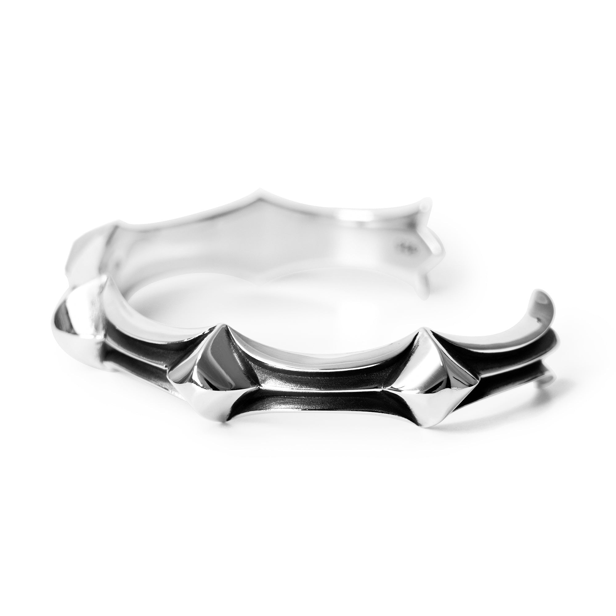 authentic chrome hearts large gem stud cuff - premium designer jewelry front view