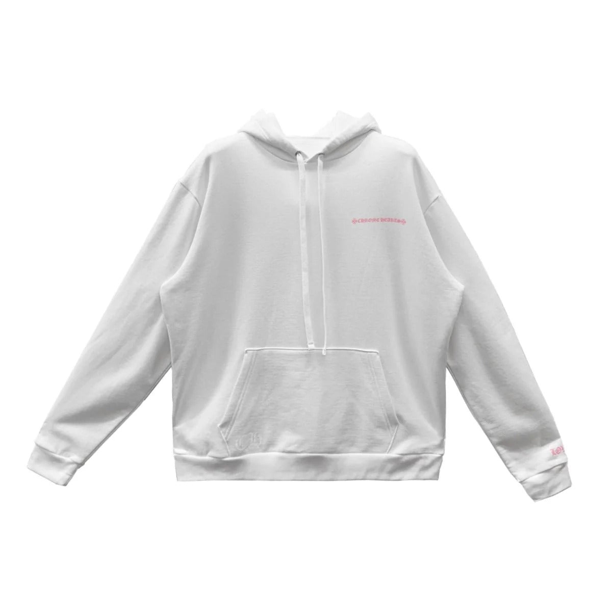 authentic chrome hearts laurie lynn stark love you portrait pink letter hoodie - premium designer jewelry front view