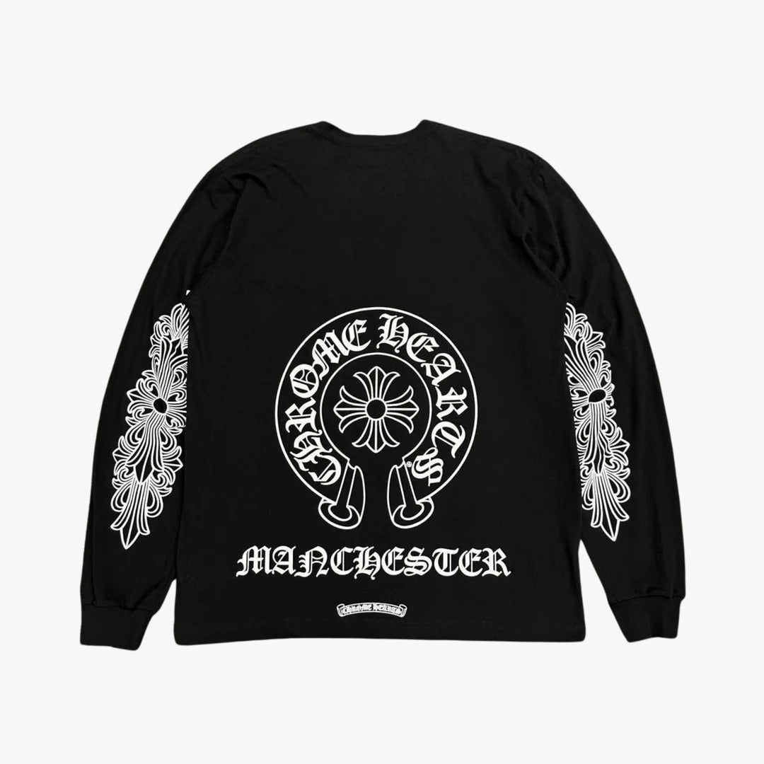 authentic chrome hearts manchester long sleeve - premium designer jewelry front view