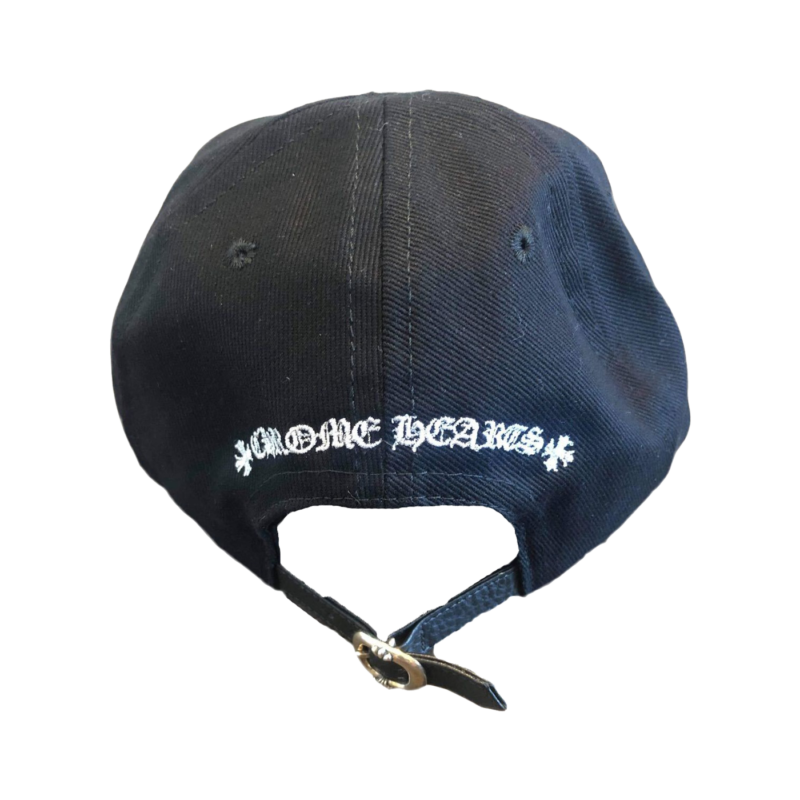 authentic chrome hearts matty boy chomper leather hat - premium designer jewelry front view