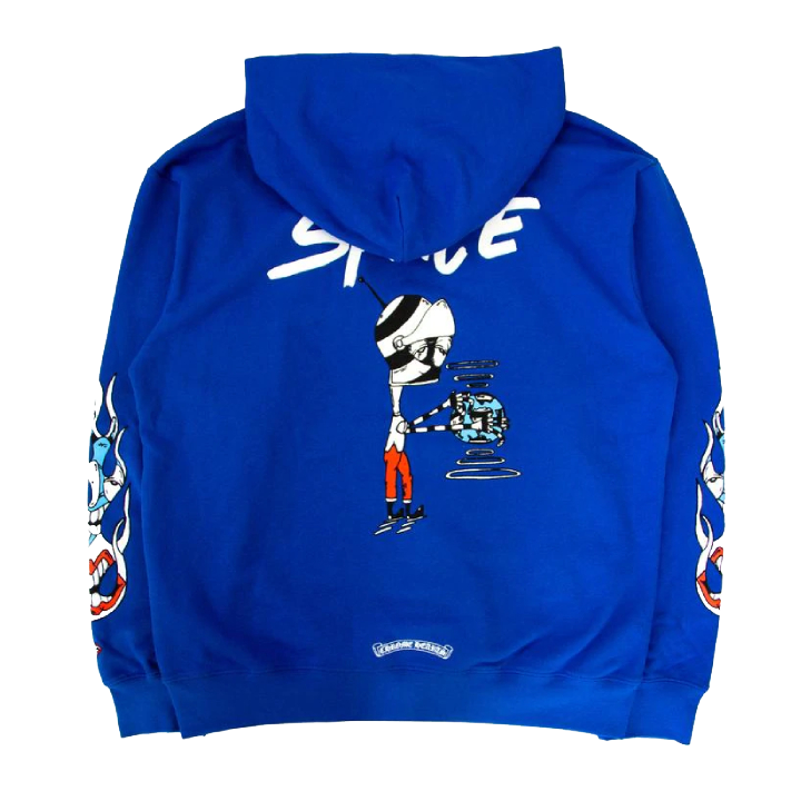 authentic ch matty boy space pullover hoodie - premium designer jewelry front view