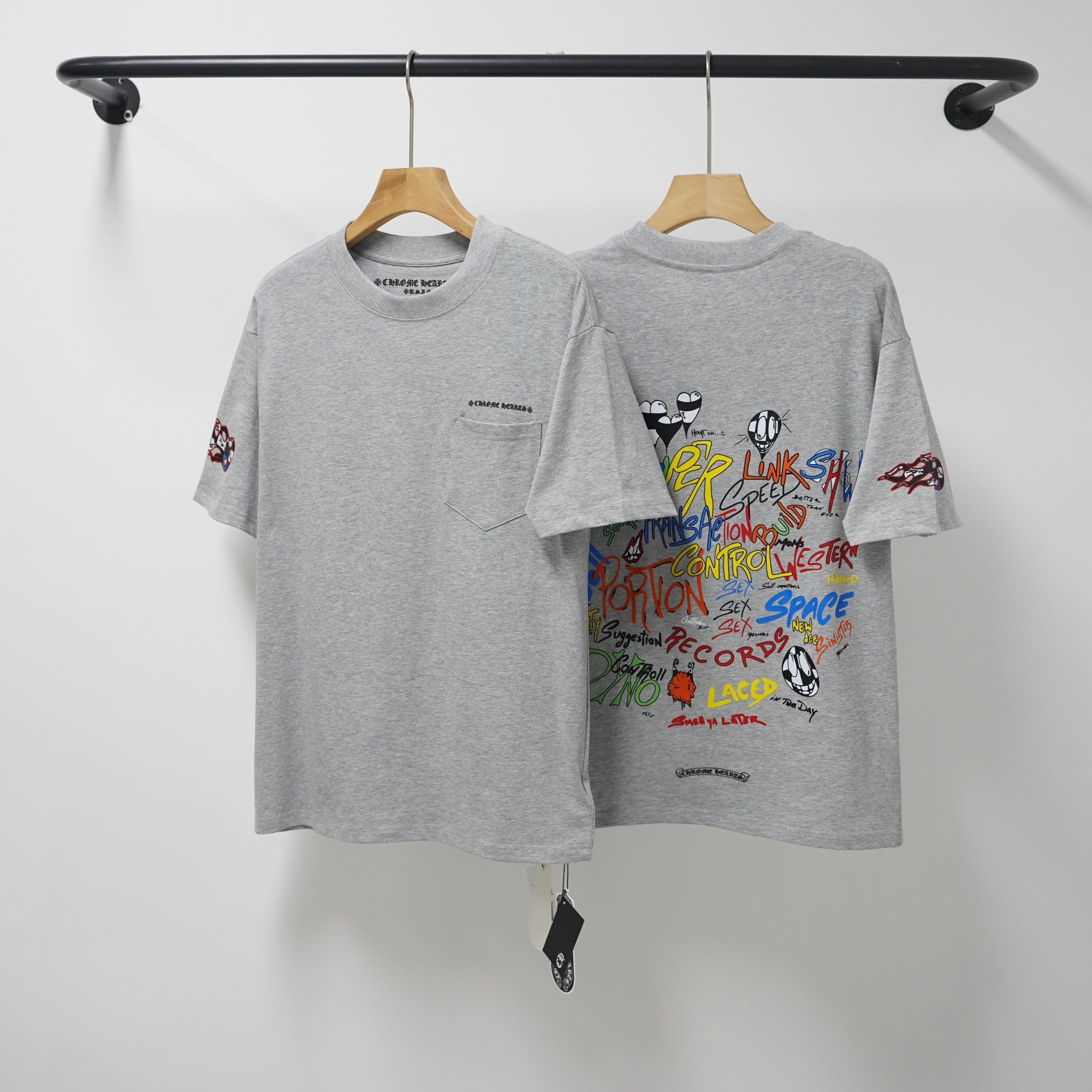 authentic chrome hearts matty boy suggest t-shirt - premium designer jewelry front view