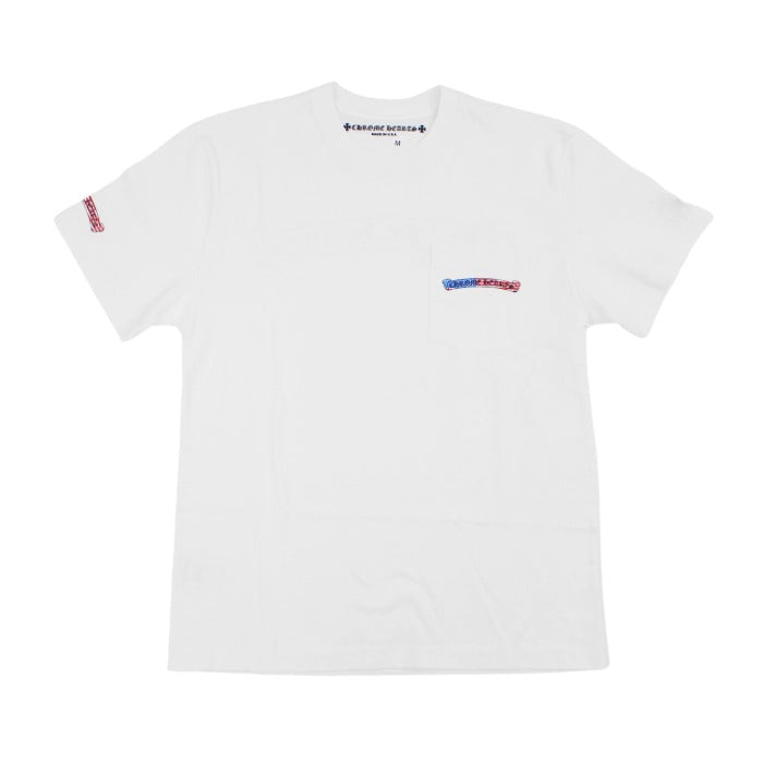 authentic chrome hearts mattyboy american flag t-shirt - premium designer jewelry front view