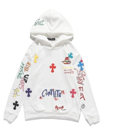 authentic chrome hearts men’s multi hoodie - premium designer jewelry front view