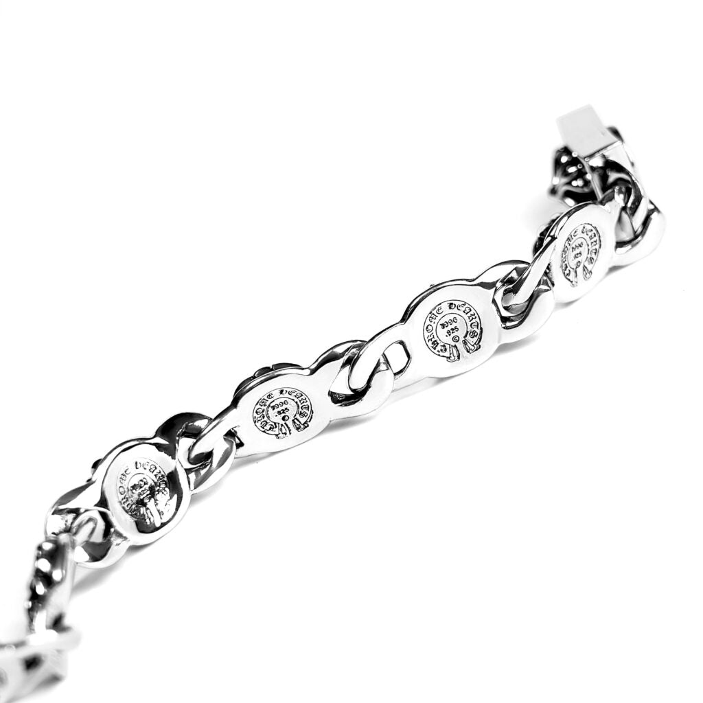 authentic chrome hearts multi link bracelet - premium designer jewelry front view