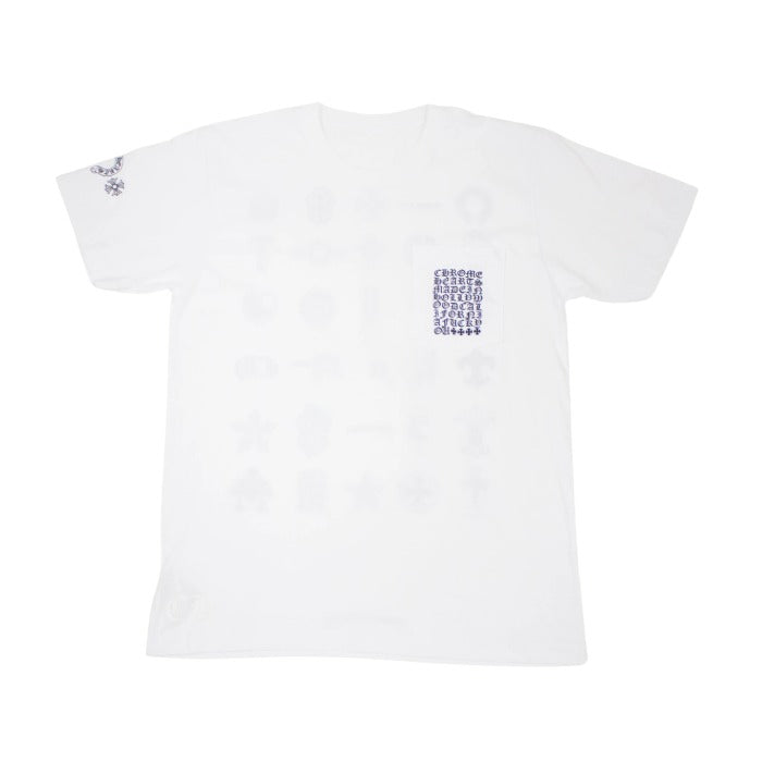 authentic chrome hearts multi logo short sleeve t-shirt - premium designer jewelry front view