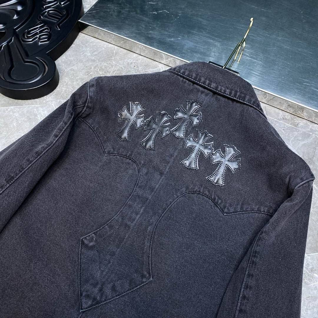 authentic chrome hearts multi pocket casual t shirt - premium designer jewelry front view