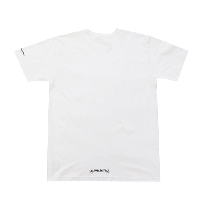 authentic chrome hearts neck letters short sleeve t-shirt - premium designer jewelry front view