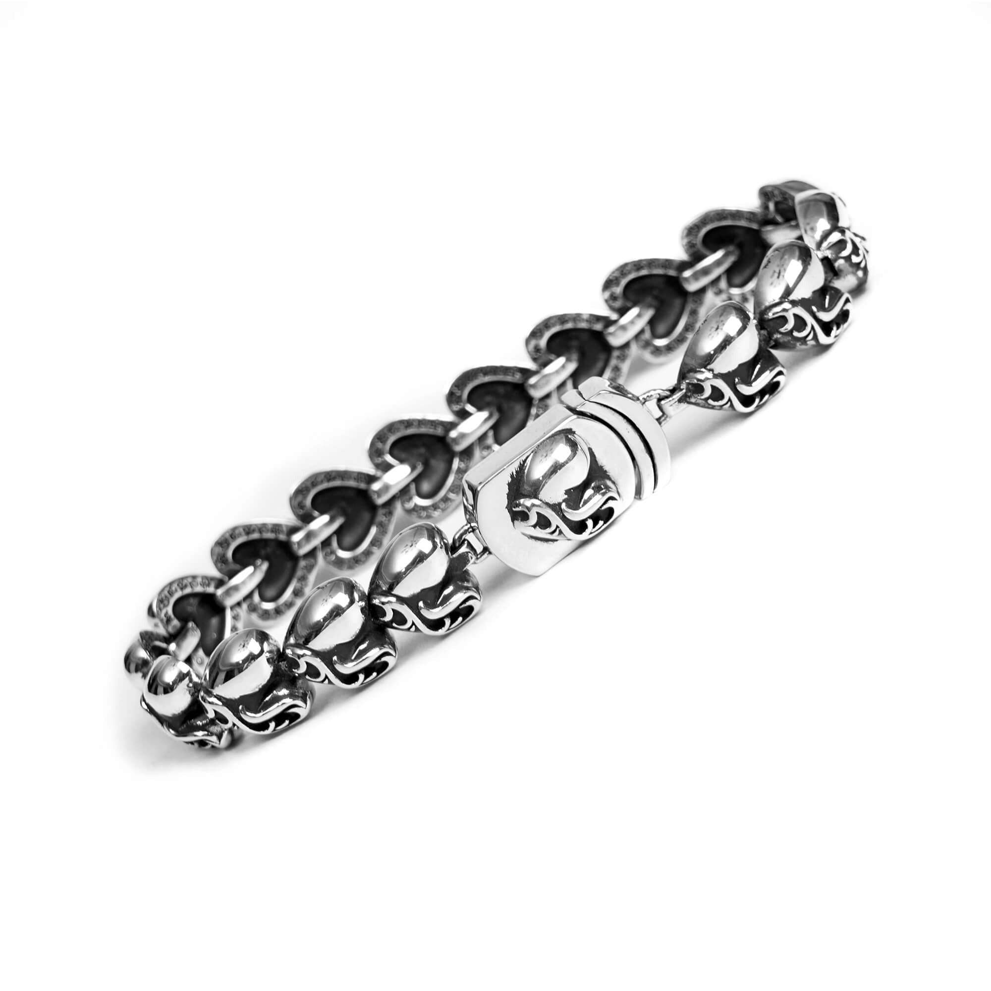 authentic chrome hearts pattern bracelet - premium designer jewelry front view