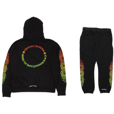 authentic chrome hearts pattern tracksuit - premium designer jewelry front view