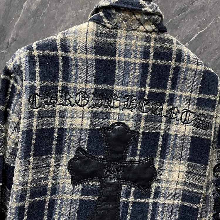 authentic chrome hearts retro casual t shirt - premium designer jewelry front view
