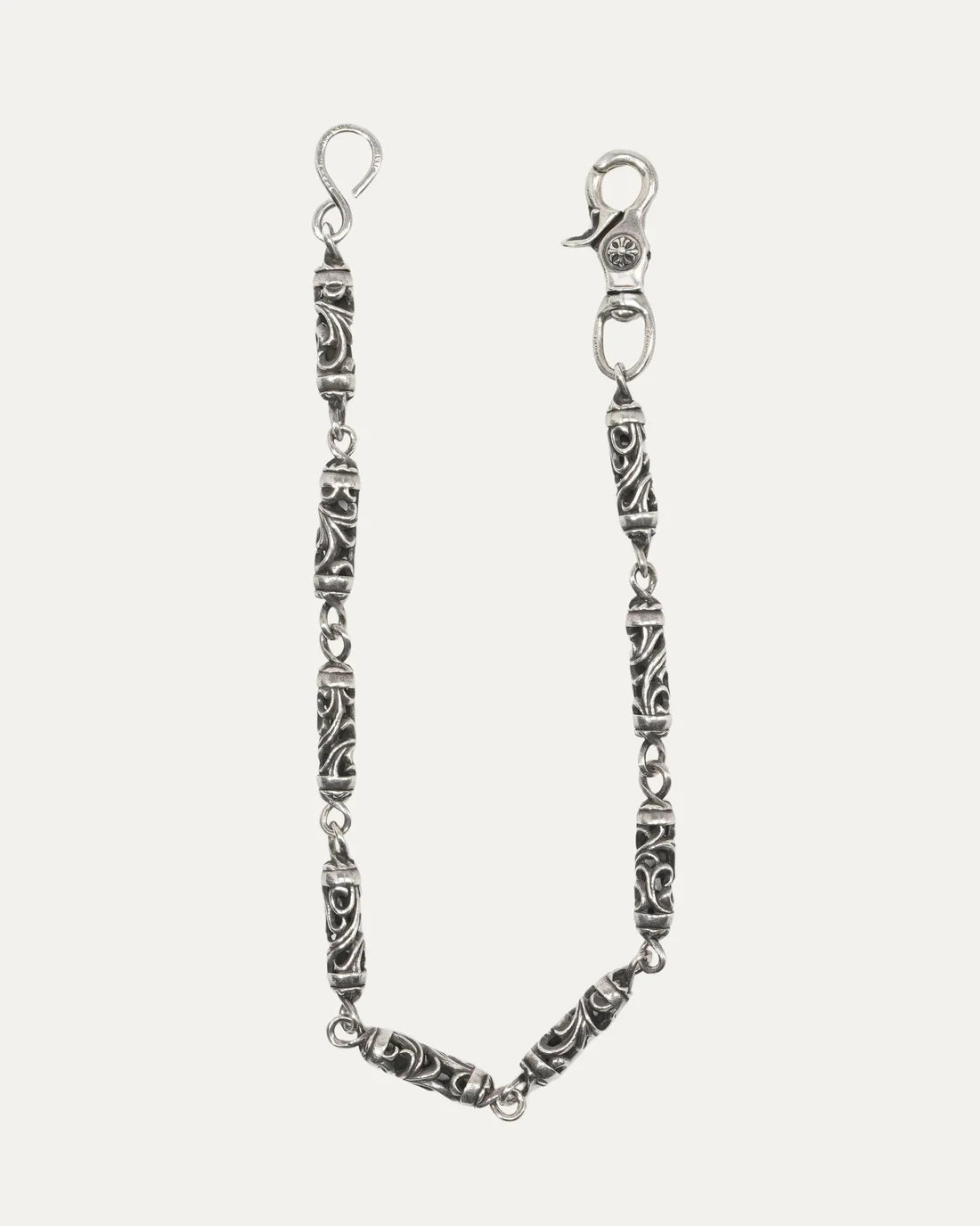 authentic chrome hearts roller wallet chain - premium designer jewelry front view
