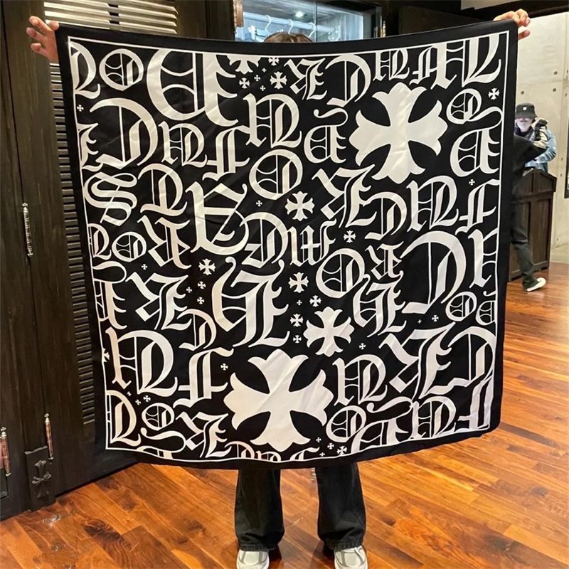 authentic chrome hearts scarf - premium designer jewelry front view