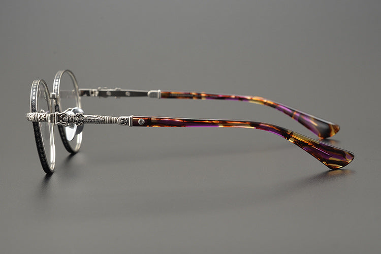 authentic chrome hearts sexcel glasses - premium designer jewelry front view