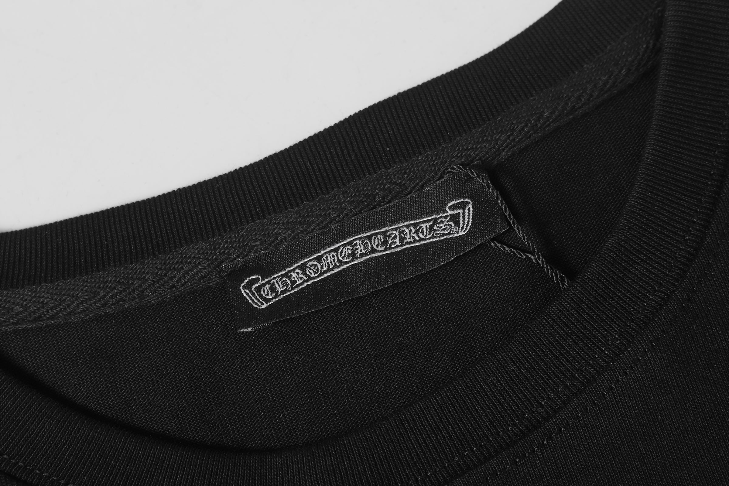 authentic chrome hearts stadium embroidered black t shirt - premium designer jewelry front view