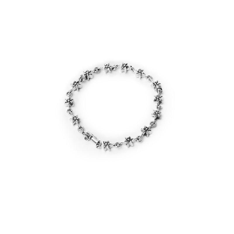 authentic chrome hearts tiny 6 sided star bracelet - premium designer jewelry front view